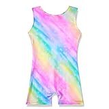 MYQFF 8t 9t Toddler Gymnastics Leotards for Girls Dance Ballet Tumbling Leotards Outfits Unitard Biketard Comfortable Stretchy for Training Cheerleading Competition Rainbow Colorful