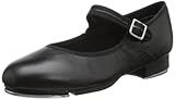 Capezio Women's Mary Jane Tap Dance Shoes – Round-Toe Design with Adjustable Buckle, Non-Slip Heel for Stability, Pre-Attached TeleTone Taps, 8.5 Wide, Black