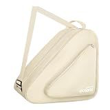 Goloni Skate Bag for Ice & Roller with Multi-Pockets & Adjustable Strap for Men and Women,Beige