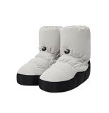 Daydance Teen Girls Women Ballet Warm up Booties Dance Shoes with Adjustable Drawstring Grey
