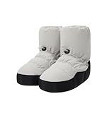 Daydance Teen Girls Women Ballet Warm up Booties Dance Shoes with Adjustable Drawstring Grey