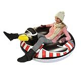 GoFloats Winter Snow Tube - Inflatable Sled for Kids and Adults (Choose from Unicorn, Disney's Frozen, Ice Dragon, Polar Bear, Penguin, Flamingo)