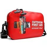 152 PCS Waterproof First Aid Kit, Portable Small Boat Dry Bag Bug Out Bags, Emergency Medical Kit Ideal for Boating, Camping, Fishing, Kayaking, Floating, Red