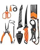 KastKing SteelStream Fishing Tool Set, Fishing Gear - Corrosion Resistant Fishing Pliers, Fillet Knife, Fishing Scissors, Fish Lip Gripper, Multi-Functional Jaw, Fishing Gifts for Men