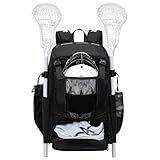 KAVIGOR Lacrosse Bag 65L, Extra Large Lacrosse Gear Backpack with Multi-Pocket Design, Helmet Holder & Ventilated Shoe Compartment