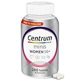 Centrum Minis Silver Women's Multivitamin for Women 50 Plus, Multimineral Supplement with Vitamin D3, B Vitamins, Non-GMO Ingredients, Supports Memory and Cognition in Older Adults - 280 Ct