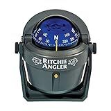 Ritchie Navigation RA-91 Angler Compass - Bracket Mount, Gray with Blue Dial, 2-3/4"