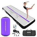 VOFiTNY All Purpose Gymnastics Mat 10ft Sturdy Inflatable Tumble Track with Air Roller for Home/Gym