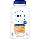 Citracal Slow Release- Calcium 1200 mg with Vitamin D3, Magnesium, Calcium Supplement, Bone Health Support, Take Once Daily Caplet, 185 Count