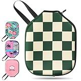 Amoswiz Pickleball Paddle Cover, Neoprene Racket Sleeve with Zipper, 11.8" * 9.05" Soft & Durable Pickleball Paddle Protection Cover, for Standard & Elongated Paddle