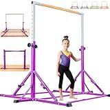 Marfula Gymnastics Bar Set Horizontal Kip Bar With Fiberglass Rail & 304 Stainless Steel Arms For Kids And Gymnast Exercise Home And Gym Club Use