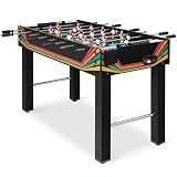 Best Choice Products 48in Foosball Table for Kids and Adults, Game Room Arcade Soccer Game Table w/ 2 Balls, 2 Cup Holders, Ergonomic Handles, Chrome Finished Metal Bars - Arcade