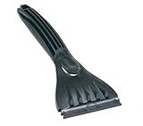 Edward Tools Ice Scraper for Car Windshield - 10” Heavy Duty Plastic Scraper - Ergonomic Handle with Ultra Flat Blade for Quick Scraper Snow and Ice - Extra Pressure Thumb Button