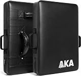 AKABIKE Blocking Shield Pad for Football Tackling, Basketball Defense & Martial Arts - 24"x16" Youth/Adult Training Pad with 5 Handles, PU Leather Kick Dummy