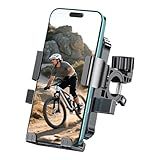 Prjrsme Bike Phone Holder, Handlebar Phone Mount for Bike and Motorcycle, Electric Scooter Mountain Bike, Adjustable Cell Phone Holder,Secure Holder for 4.7-6.8 Inch All Cell Phones