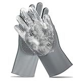 Pet Grooming Gloves - Gentle Dog Bathing Shampoo Brush - Massage Mitt with Enhanced Five Finger Design - Efficient Deshedding Glove for Dogs, Cats, Rabbits and Horses - 1 Pack