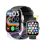 Smart Watch for Men Women(Answer/Make Calls), 2026 New 1.96" HD Smartwatch, Fitness Tracker with 110+ Sport Modes, IP68 Waterproof Pedometer, Heart Rate/Sleep/Step Monitor for Android iOS, Black
