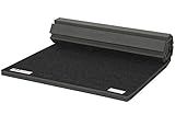 FlooringInc's Rollout Carpet Top Cheer Mat, Perfect as a Gymnastics Mat, Tumbling Mat or Portable Cheerleading Gym Mats for Home Workouts and Practice, Black, 5' x 10' x1 3/8"