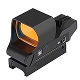 Feyachi Reflex Sight - Multiple Reticle System Red Dot Sight with Picatinny Rail Mount Absolute Co-Witness (Black)