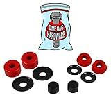 Dime Bag Hardware Skateboard Truck Rebuild Kit Bushings Washers Pivot Cups for 2 Trucks (96A Red)