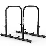 SPORTSROYALS DP1 Dip Station Adjustable Dip Bar, Heavy Duty Parallette & Parallel Bars, 500LBS Stable Dip Stands for Home Gym, Calisthenics & Upper Body Workout Equipment