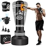 Freestanding Punching Bag for Adults, 70'' Boxing Bag with Stand Kicking Bag Heavy Bag with Boxing Gloves and Electric Air Pump, Women Men Kickboxing Bags for Beginners Training MMA Muay Thai Fitness
