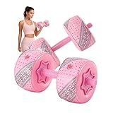 DEIRIS Travel Weights Water Filled Dumbbell Set of 2,6LB Hand Weights for Women at Home Gym Exercise Training
