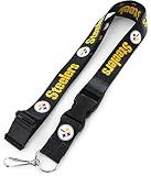 NFL Pittsburgh Steelers Team Lanyard, Black