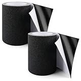 Worldity 2 Rolls 5.91" x 32.8FT Traction Tape, Heavy Duty Non Skid Grip Tapes, Waterproof Safety Anti Slip Tape for Stairs, Steps, Ramps, Boat, Scooters, Garage, Boat Trailer Accessories