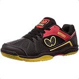 Butterfly Men's Lezoline Rifones Shoes - Table Tennis, Athletic Support, Flexibility, Shock Absorbing Cushion, High Grip for Footwork, Ping Pong Shoe Black