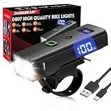 DARKBEAM Bike Light, High Lumens Super Bright Bicycle Front Headlight USB Rechargeable, Waterproof Cycling Lights 4-Mode for Night Riding, Road, Mountain, Safety, with LED Display & Light Sensor