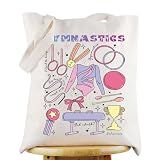 G2TUP Gymnastics Canvas Tote Bag Gymnastics Lover Gifts Gymnastics Shoulder Bag Gymnast Gymnast Merchandise (Gymnastics TG)