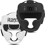 Raytos Boxing Headgear for MMA, Muay Thai, Wrestling & Sparring - Professional Training Equipment for Adult Men & Women (Black)