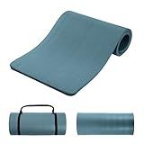 BalanceFrom 1-Inch Premium Yoga Mat,High-Density NBR Foam,1 Inch Thick Yoga Mat for Superior Cushioning and Joint Protection,Non-Slip for Pilates, Gym & Exercise,Navy Blue