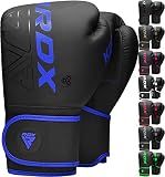 RDX Kids Boxing Gloves Sparring and Muay Thai Maya Hide Leather, Kara Patent Pending Junior Training Mitt for Kickboxing, Punching Bag, Focus Pads, MMA, Thai Pad, Double End Ball Punching Gloves