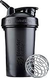 BlenderBottle Classic V2 Shaker Bottle Perfect for Protein Shakes and Pre Workout, 20-Ounce, Black