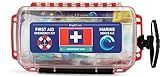 Marine Waterproof First Aid Kit for Boat, Kayak, Sailing & Beach – Floating Hard Case with Emergency Medical Supplies, Survival Gear & Safety Essentials