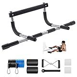 Ally Peaks Pull Up Bar for Doorway | Thickened Steel Max Limit 440 lbs Upper Body Fitness Workout Bar| Multi-Grip Strength for Doorway | Indoor Chin-Up Bar Fitness Trainer for Home Gym Portable |180