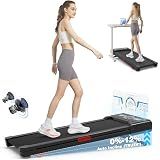 Walking Pad Treadmill 12% Auto Incline, Under Desk Treadmill, Black