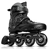 Inline Skates for Women Men, Outdoor Street Blades Roller Adult Male Female, Professional Fitness Roller Skates Blades for Unisex (Black) Men8.5-9/Women9.5-10/28cm