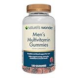 Nature's Wonder Men's Multivitamin Gummies, Supports Immune Health, Energy, Metabolism and Muscles with Vitamins A,C,D,B6,B12, 150 Men's Daily Multivitamin Gummies, 75 Day Supply