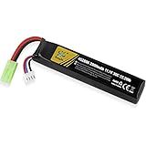 Crazepony 11.1V Airsoft Battery Rechargeable 3S LiPo 2000mAh 30C Hobby Battery with Mini Tamiya & JST XH Connector for Airsoft Model Rifle RC Car Drone