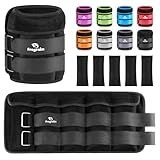 Fragraim Adjustable Ankle Weights 1-20 LBS Pair with Removable Weight for Jogging, Gymnastics, Aerobics, Physical Therapy, Resistance Training|Each 2-10 lbs, Total 20LBS, Black