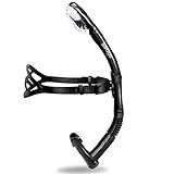 Seago Swim Snorkel for Lap Swimming, Dry Top Front Swimmer Gear for Adult Youth, Training Equipment in Pool and Open Water with Comfy Easy to Adjust Head Pads Food-Grade Silicone Mouthpiece