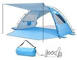 Purebox Beach Tent Sun Shelter - 2/3/4 Person UPF 50+ UV Protection Tents with Canopy, Easy Setup Lightweight Beach Shade Tent, Portable Beach Cabana Sun Shade Shelter