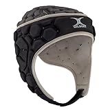 Gilbert XP 250 Rugby Headguard - Black & Silver (X-Large)