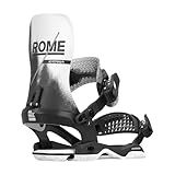 Rome Katana AW Men's Snowboard Bindings, Black/White, M/L