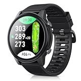 SILLAID Golf GPS Watch, 1.43" AMOLED Touchscreen Display, Lightweight Golf Watch with 40,000+ Preload Courses, Green View, Slope Mode, 6 Hazard Distances, App Sync, Golf Watches for Men (Black)