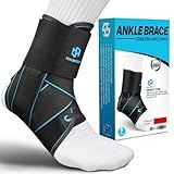 Healrecux Lace Up Ankle Brace for Women Men, Ankle Support for Sprained Ankle, Plantar Fasciitis Brace Ankles Stabilizer Wrap for Basketball, Volleyball, Sports, Injury Recovery, M