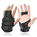ProsourceFit Weighted Gloves Set, 2 lb Pair / 1 lb Each, Neoprene Hand Weights for Walking, Cardio, Aerobics, Boxing, Toning, and Sculpting, Black